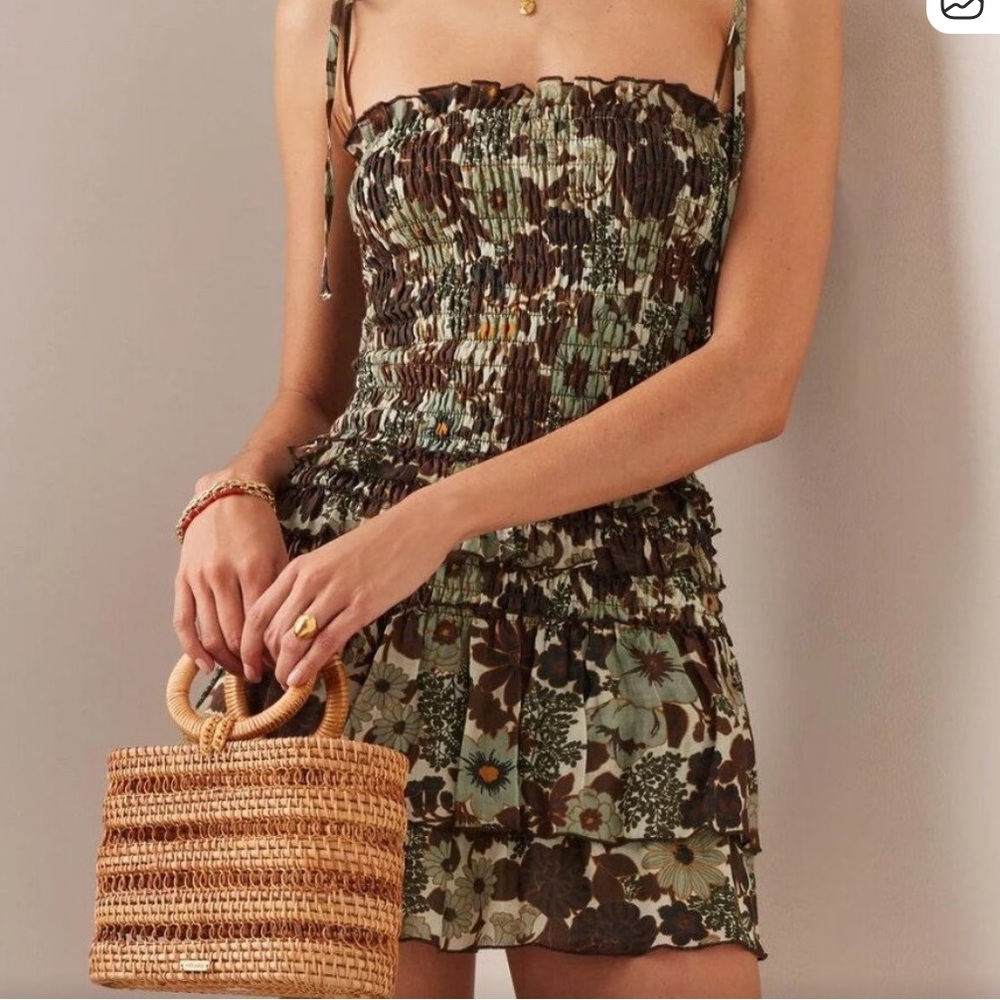 SIR the label Brown Floral Mini Dress